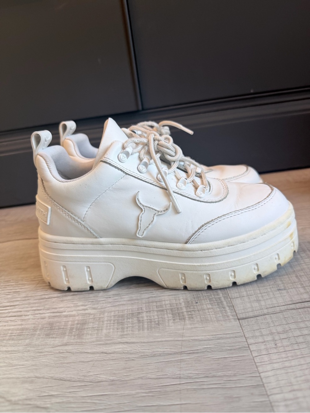 White Windsor Smith Platform Sneakers 7